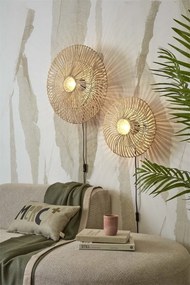 Aplica de perete eco din ratan Zanzibar flat 40cm S, white