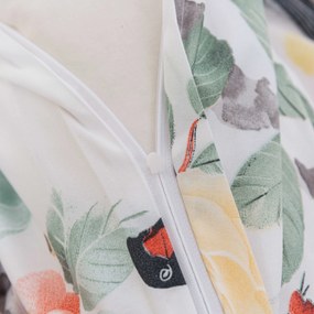 Lenjerie de pat din microfibra ORANGE FLOWERS alba Dimensiune lenjerie de pat: 2 buc 70 x 80 cm | 160 x 200 cm