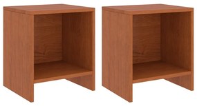 vidaXL Noptiere, 2 buc., maro miere, 35 x 30 x 40 cm, lemn masiv pin