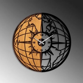 Ceas de perete d. 56 cm 1xAA lemn/metal