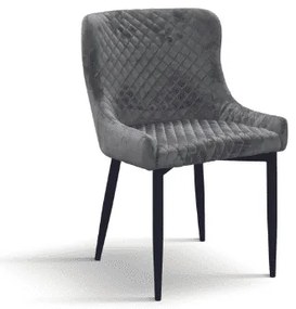 Scaun Grigio, structura metalica si catifea