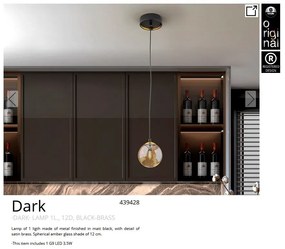 Lustra / Pendul design modern Dark 12cm