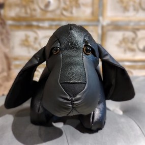 Opritor de usa Dog, negru, 40x18 cm