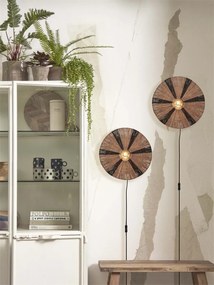 Aplica de perete eco din iuta Iguazu S disc 40cm, bl/nat