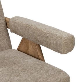 Canapea bej cu tapițerie din chenille 134 cm Rest – Ixia