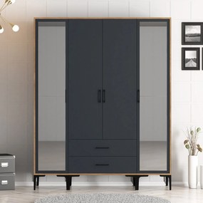Dulap de haine Kiara RTR (Nuc + antracit). 1088536