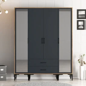 Dulap de haine Kiara RTR (Nuc + antracit). 1088536