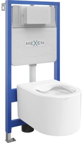 Mexen set WC încastrat cadru Felix Slim cu vas de toaletă Sofia, Albă - 6103354XX00