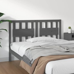 vidaXL Tăblie de pat, gri, 125,5x4x100 cm, lemn masiv de pin