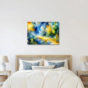 Tablou pe sticlă - Zi însorită abstractă (70x50 cm)