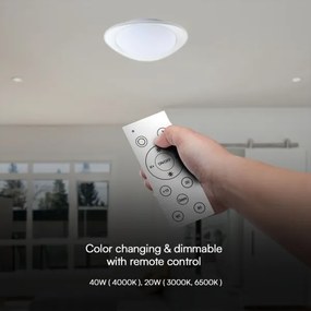 Plafonieră LED dimabilă LED/40W/230V 3000-6500K 45 cm alb + telecomandă