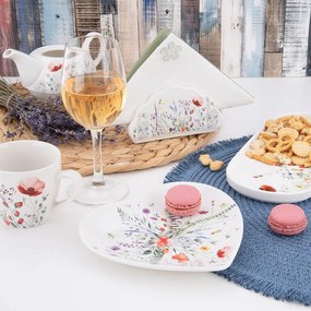 Farfurie pentru desert din porţelan MAC, inimă, 17,5 cm