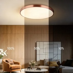Immax NEO 07323L-LED plafonieră SEMPLICI, dimmerabilă, 96W/230V, Ø80 cm, Wi‑Fi Tuya, roz + telecomandă