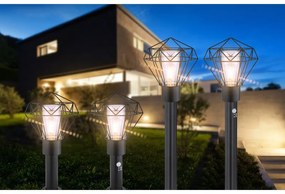 Stalp mic pentru iluminat exterior design modern, IP44 HORACE 31356 GL