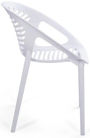 Set mobilier de grădină pentru 6 persoane cu scaune albe Joanna și masă Strong, 210 x 100 cm