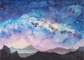 Tablou pe sticlă - Calea lactee, aquarel (70x50 cm)