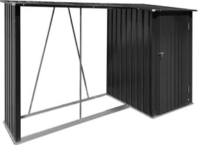 şopron din lemn cu şopron, 270x104x159 cm, antracit, ARPOL TYP 2