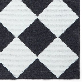Covor alb-negru lavabil 80x150 cm Lyna Charcoal&amp;White – Think Rugs
