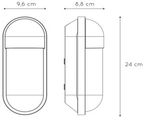 Aplică de exterior Lucide 29897/01/30 CAPSULE 1xE27/15W/230V IP54
