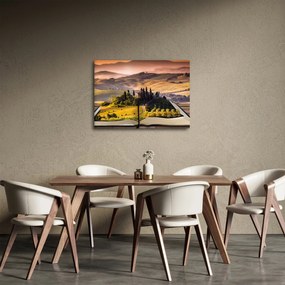 Tablou cu peisaj în carte (70x50 cm)