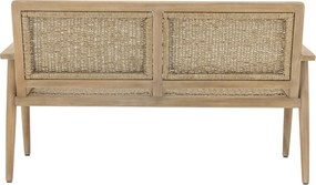 Canapea de grădină din lemn de acacia FSC® și polirattan, L132×H78×W67 cm, „Sorrento"