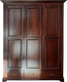 Dulap lemn masiv nuc Preston 3 Uși, 160,7 × 60,9 × 206,9 cm