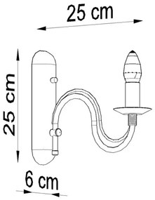 Aplică perete MINERWA 1xE14/40W/230V alb