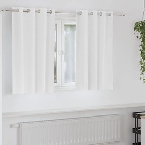 vidaXL Perdele cu perdele 2 pcs Alb pur 140 x 140 cm Poliester