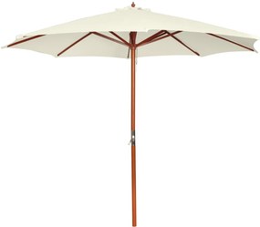 Umbrelă de soare, 300 x 258 cm, alb nisipiu