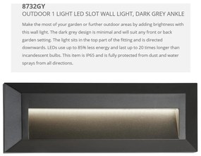 Spot LED incastrabil de exterior ambiental IP65 Ankle 8732GY SRT