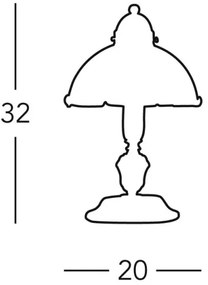 Lampă de masă NONNA 1xE14/60W/230V albastru Kolarz 731.73.17