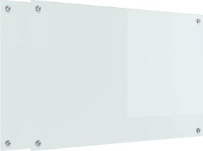 vidaXL Panou de bucătărie 2 pcs Alb 90 x 60 cm sticlă securizată