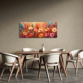 Tablou - Flori de pajiște, pictură (120x50 cm)