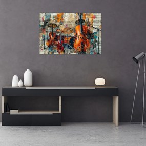 Tablou - Instrumente muzicale (90x60 cm)