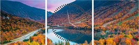 Tablou - White Mountain, New Hampshire, USA (cu ceas) (90x30 cm)