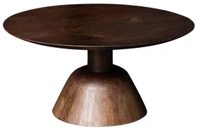 Masuta de cafea, rotunda, din lemn de mango, Everdel