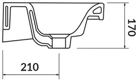 Lavoar pentru mobilier, Cersanit, Moduo, 50 x 40 cm, alb