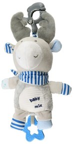 Baby Mix Jucărie de pluș pentru copii cu mecanismmuzical și clemă Los, 24 cm