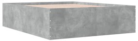 3280919 vidaXL Cadru de pat, gri beton, 150x200 cm, lemn prelucrat