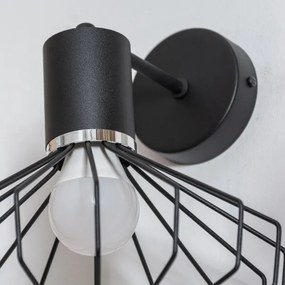 Aplica de perete SOLANO 1xE27/15W/230V negru/crom lucios