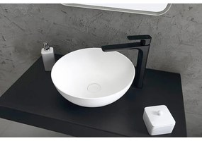 Baterie negru-mat pentru chiuvetă înaltă Spy – Sapho