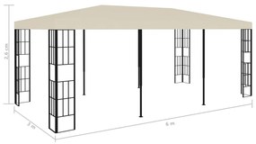 Pavilion, crem, 3 x 6 m Crem, 3 x 6 m