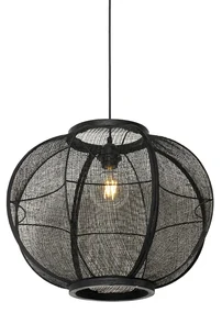 Lampă suspendată orientală neagră 48 cm - Rob