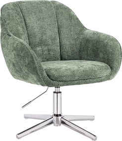 HR2055CROSS Scaun Verde Salvie Grid Premium cu Bază Cromata