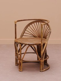Set dining din rattan natural, masă ovală și 2 scaune, 3 piese, „Trinidad”