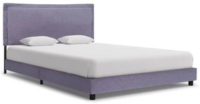 vidaXL Cadru de pat, gri deschis, 140 x 200 cm, material textil