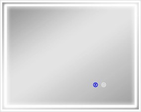 Kleankin Oglindă LED pentru Baie cu Rama din Aluminiu, 3 Temperaturi de Culoare, Memorie, 90x70cm | Aosom Romania