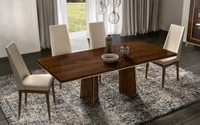 Masă lemn masiv nuc Fixă / Extensibilă Devon Lucios - Extensibila: L 180 / 225 x A 104 x H 75 cm