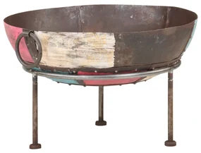 321947 vidaXL Vatră de foc rustică, colorată, Ø 60 cm, fier