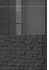 Vitrina Bullet W-1 H185 cm negru/auriu